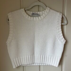 Zara cropped knit sweater vest